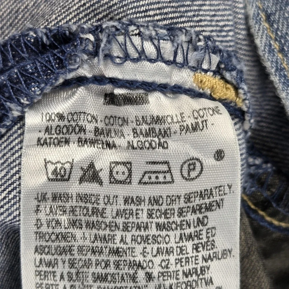 Vintage Levis Engineered Jeans Mens Blue Buckle Back Twisted Zip Fly Fits 32x28
